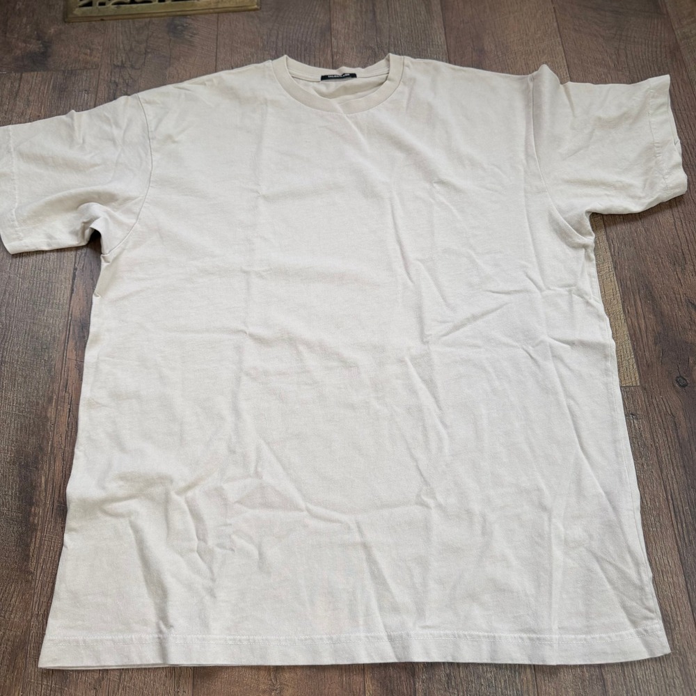 Talentless Mens Mystery Top Bone Oversized Tee 100% Cotton Size M
